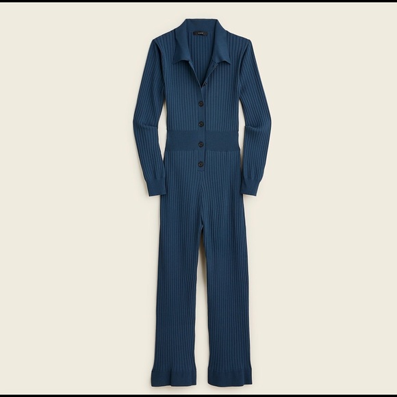 New Recess Pickleball x J Crew ribbed cropped jumpsuit L $198 - Picture 2 of 7